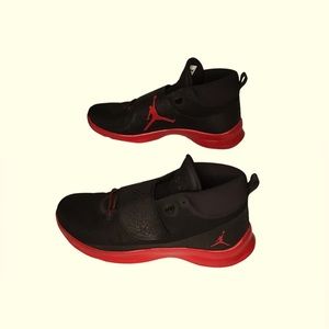 Jordan Black and Red Sneakers